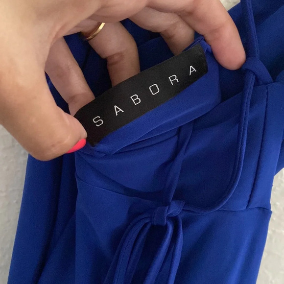 NWOT Sabora Asymmetrical Bodycon Mini Dress - Picture 6 of 6